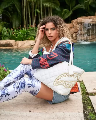 RIVIERA LE BLANC GOLD CHAIN SHARK TOTE