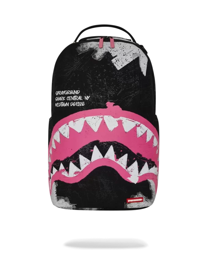 SHARK CENTRAL ACRYLIC ART DLX COTTON BACKPACK SHARK CENTRAL ACRYLIC ART DLX COTTON BACKPACK