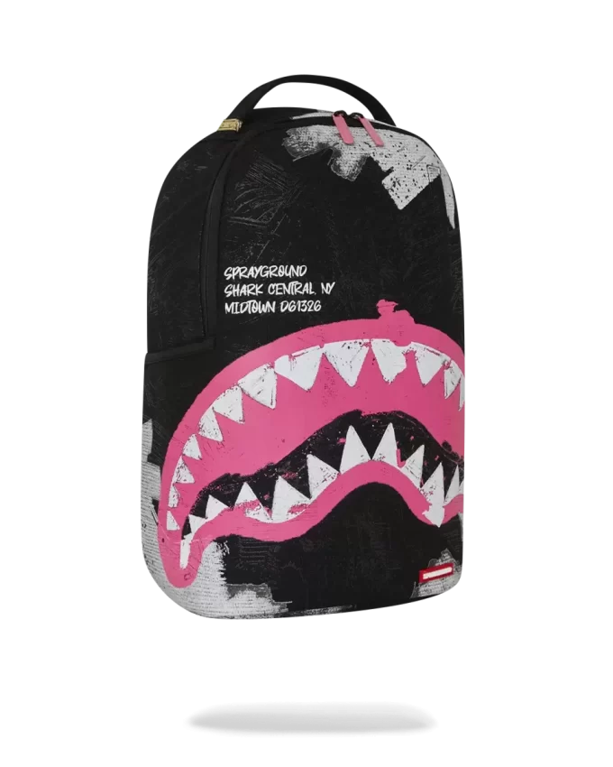 SHARK CENTRAL ACRYLIC ART DLX COTTON BACKPACK SHARK CENTRAL ACRYLIC ART DLX COTTON BACKPACK