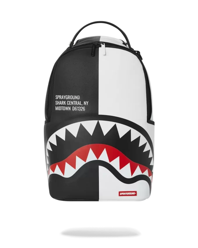 SHARK CENTRAL SPLIT BACKPACK BLK/WHT (DLXV) SHARK CENTRAL SPLIT BACKPACK BLK/WHT (DLXV)