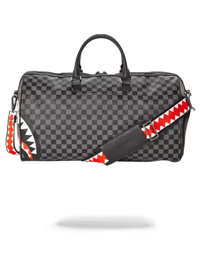SHARKS IN PARIS (BLACK CHECKERED EDITION) DUFFLE