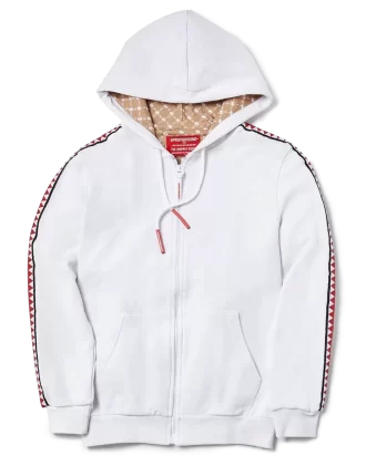 SHARKTRACK SPUCCI ZIPUP HOODIE (WHITE)