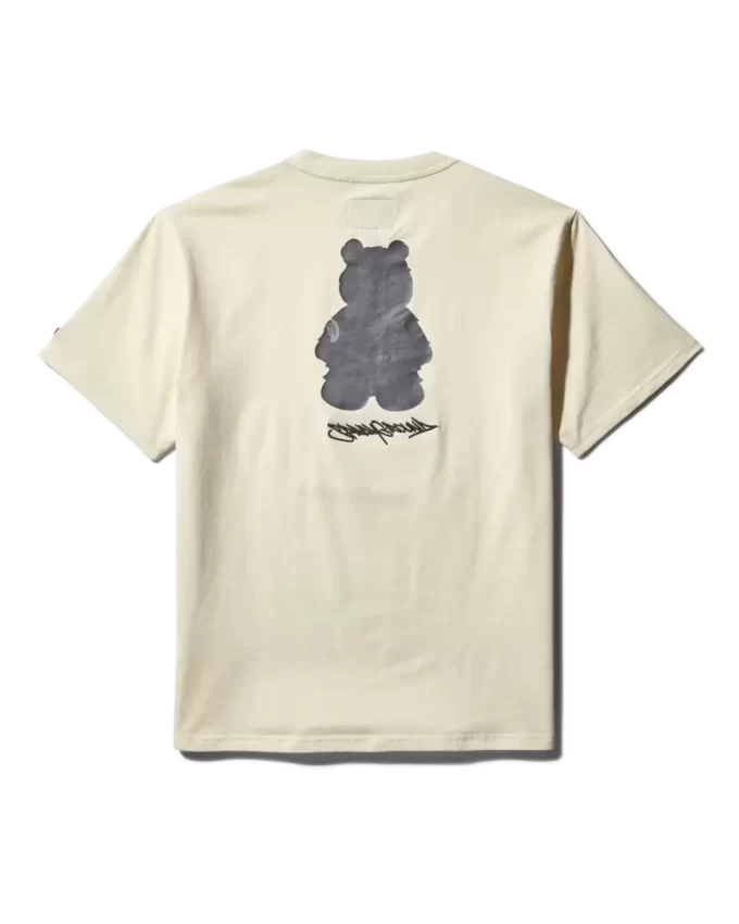 SHORT SLEEVE GRAPHIC MONEY BEAR T-SHIRT (APRICOT)