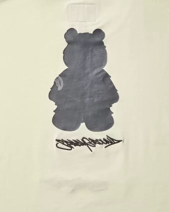 SHORT SLEEVE GRAPHIC MONEY BEAR T-SHIRT (APRICOT)