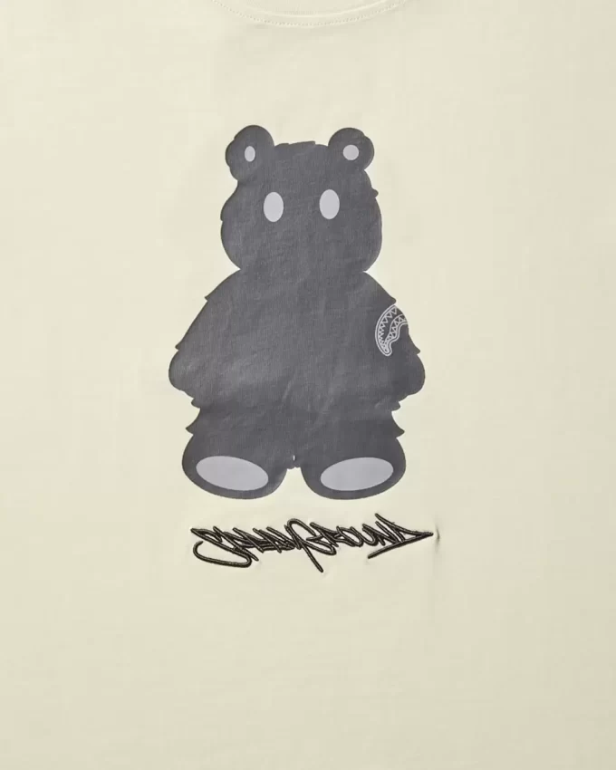 SHORT SLEEVE GRAPHIC MONEY BEAR T-SHIRT (APRICOT)