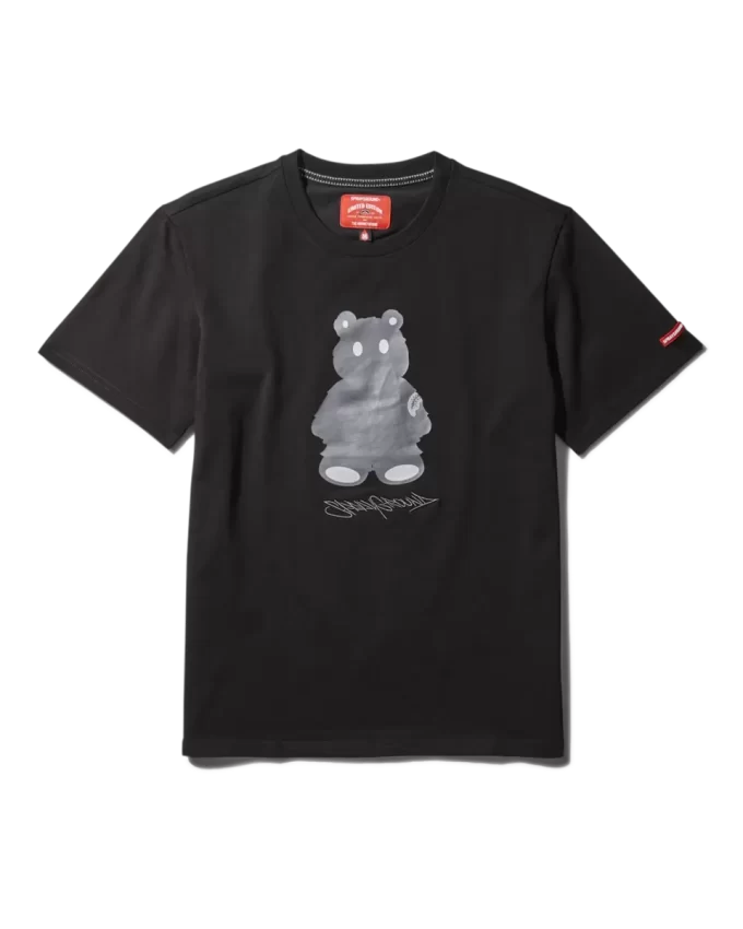 SHORT SLEEVE GRAPHIC MONEY BEAR T-SHIRT (BLACK)
