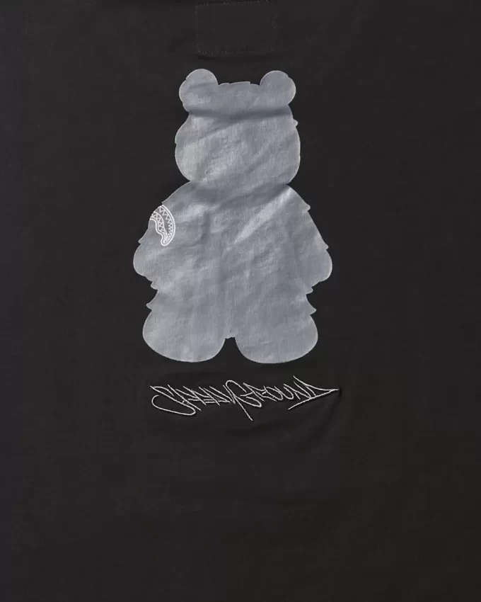 SHORT SLEEVE GRAPHIC MONEY BEAR T-SHIRT (BLACK)