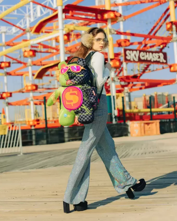 SLIME DIME MONEYBEAR TEDDYBEAR ON BACKPACK SLIME DIME MONEYBEAR TEDDYBEAR ON BACKPACK