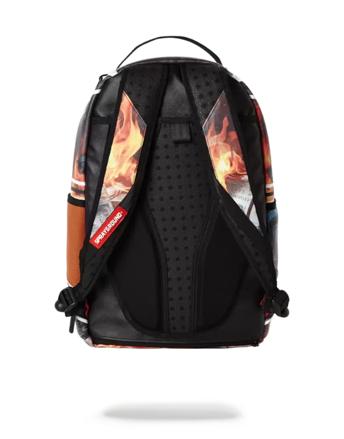 SPALDING X SPRAYGROUND FIRE MONEY BACKPACK SPALDING X SPRAYGROUND FIRE MONEY BACKPACK