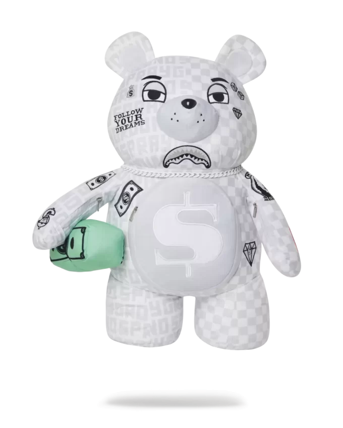 SPLIT THE CHECK (PEARL) MONEYBEAR TEDDYBEAR BACKPACK SPLIT THE CHECK (PEARL) MONEYBEAR TEDDYBEAR BACKPACK