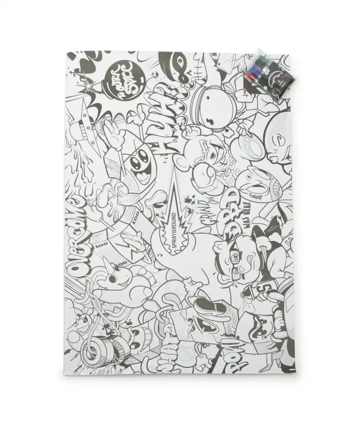 SPRAYGROUND HUGE COLORING POSTER 39″x27″ & MARKERS INCLUDED SPRAYGROUND HUGE COLORING POSTER 39″x27″ & MARKERS INCLUDED