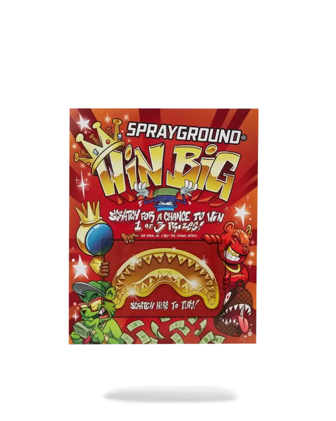 SPRAYGROUND SCRATCH OFF PLAYING CARD – WIN A BACKPACK, MONEYBEAR OR LUGGAGE!