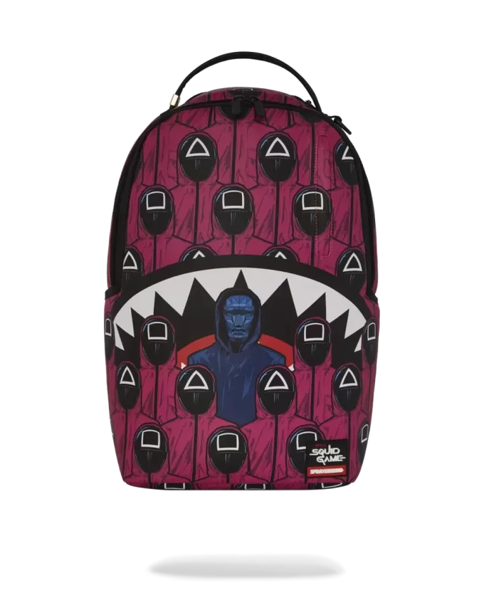 SQUID GAME COLLAB FRONT MAN & PINK GUARD SHARKS BACKPACK SQUID GAME COLLAB FRONT MAN & PINK GUARD SHARKS BACKPACK