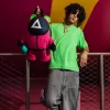 SQUID GAME COLLAB PINK SOLDIERS BEAR BACKPACK SQUID GAME COLLAB PINK SOLDIERS BEAR BACKPACK