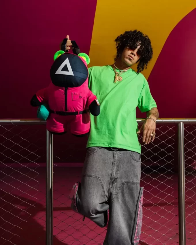 SQUID GAME COLLAB PINK SOLDIERS BEAR BACKPACK SQUID GAME COLLAB PINK SOLDIERS BEAR BACKPACK