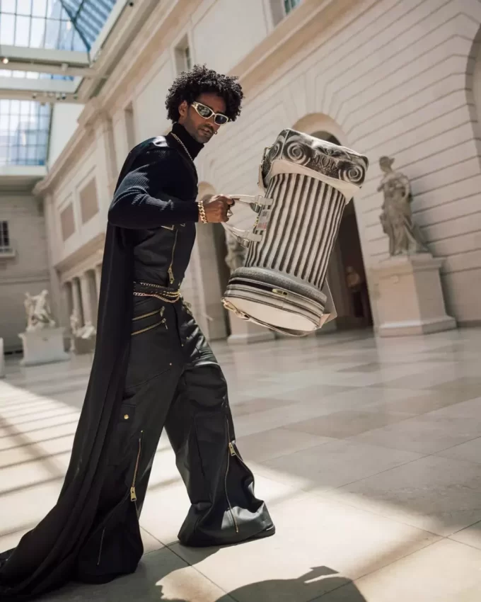 THE MET GREEK TEMPLE OF SARDIS COLUMN DUFFLE THE MET GREEK TEMPLE OF SARDIS COLUMN DUFFLE