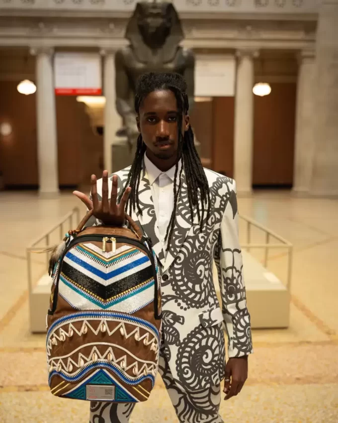 THE MET KUBA KINGDOM HEADDRESS BACKPACK