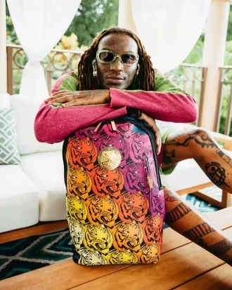 TIGER ROAR GOLD PLATED BACKPACK