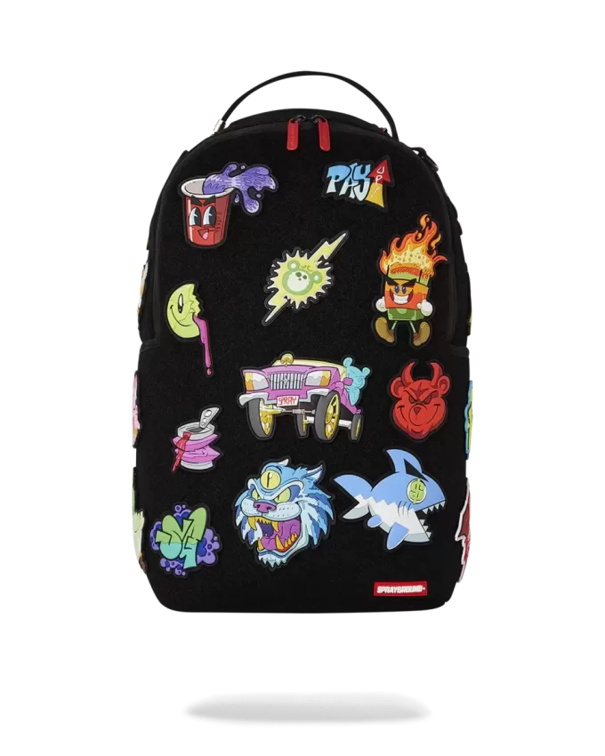 TRANCE PARTY PATCHES BACKPACK (23 VELCRO REMOVABLE PATCHES) TRANCE PARTY PATCHES BACKPACK (23 VELCRO REMOVABLE PATCHES)