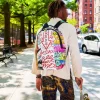 TRI-SPLIT GRAFFITI BACKPACK (DLXV)