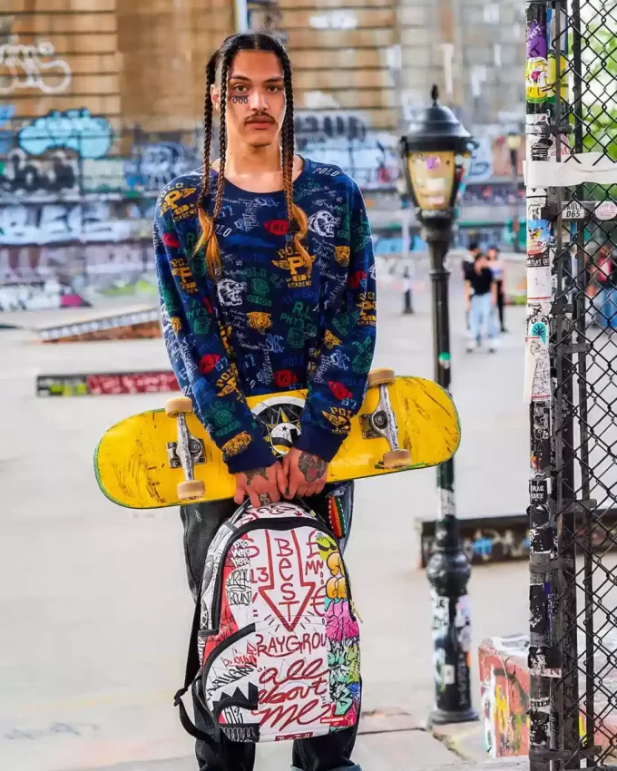 TRI-SPLIT GRAFFITI BACKPACK (DLXV)