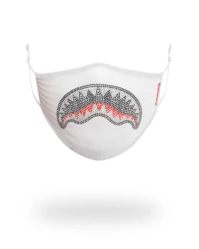 TRINITY DIAMOND SHARK (WHT) POLYESTER FACE MASK TRINITY DIAMOND SHARK (WHT) POLYESTER FACE MASK