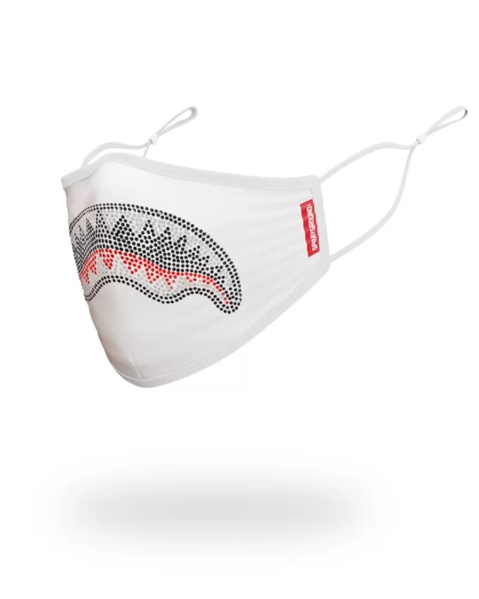 TRINITY DIAMOND SHARK (WHT) POLYESTER FACE MASK TRINITY DIAMOND SHARK (WHT) POLYESTER FACE MASK