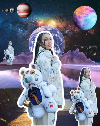 UFO SPACED OUT MONEYBEAR TEDDYBEAR BACKPACK