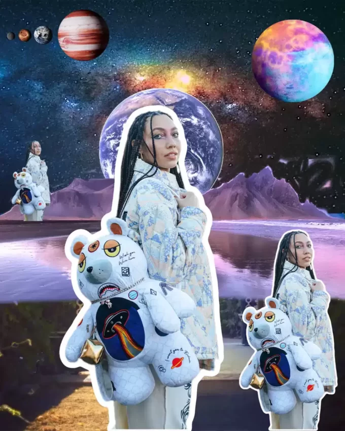 UFO SPACED OUT MONEYBEAR TEDDYBEAR BACKPACK UFO SPACED OUT MONEYBEAR TEDDYBEAR BACKPACK