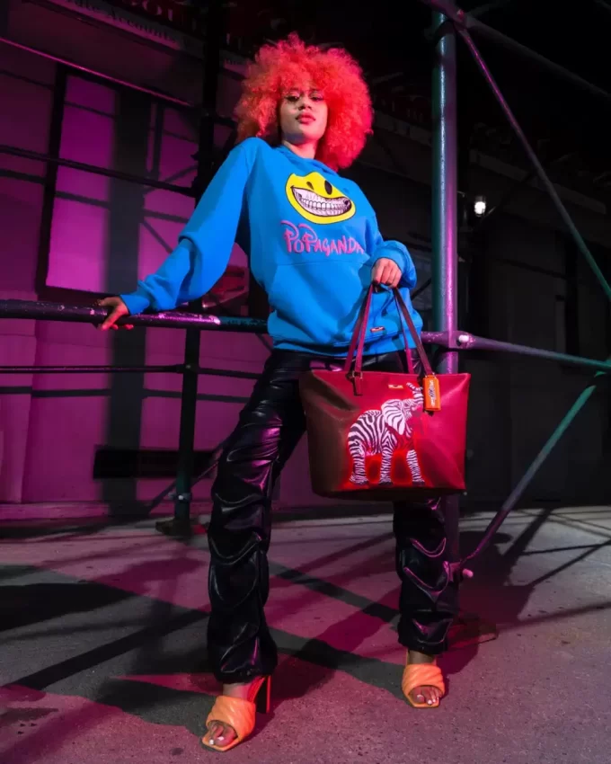 ZEBRA ELEPHANT RON ENGLISH COLLAB TOTE ZEBRA ELEPHANT RON ENGLISH COLLAB TOTE